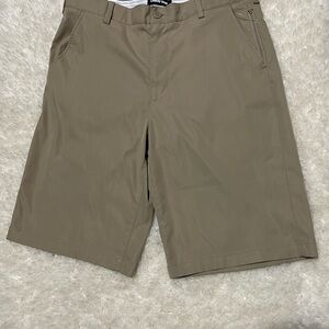 Lands' End Men's Flat Front Shorts in Khaki